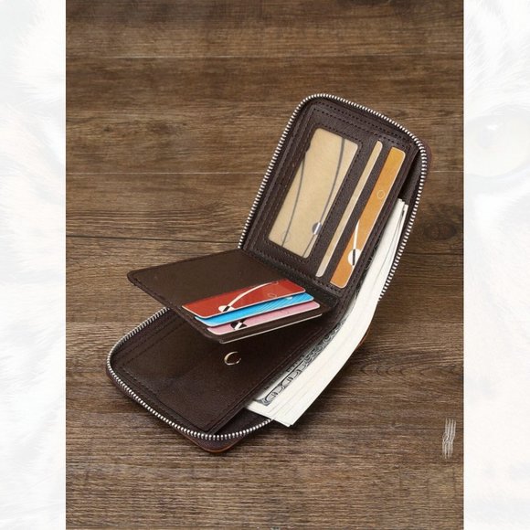 New Men Letter Graphic Small Wallet 170 - Picture 4 of 4